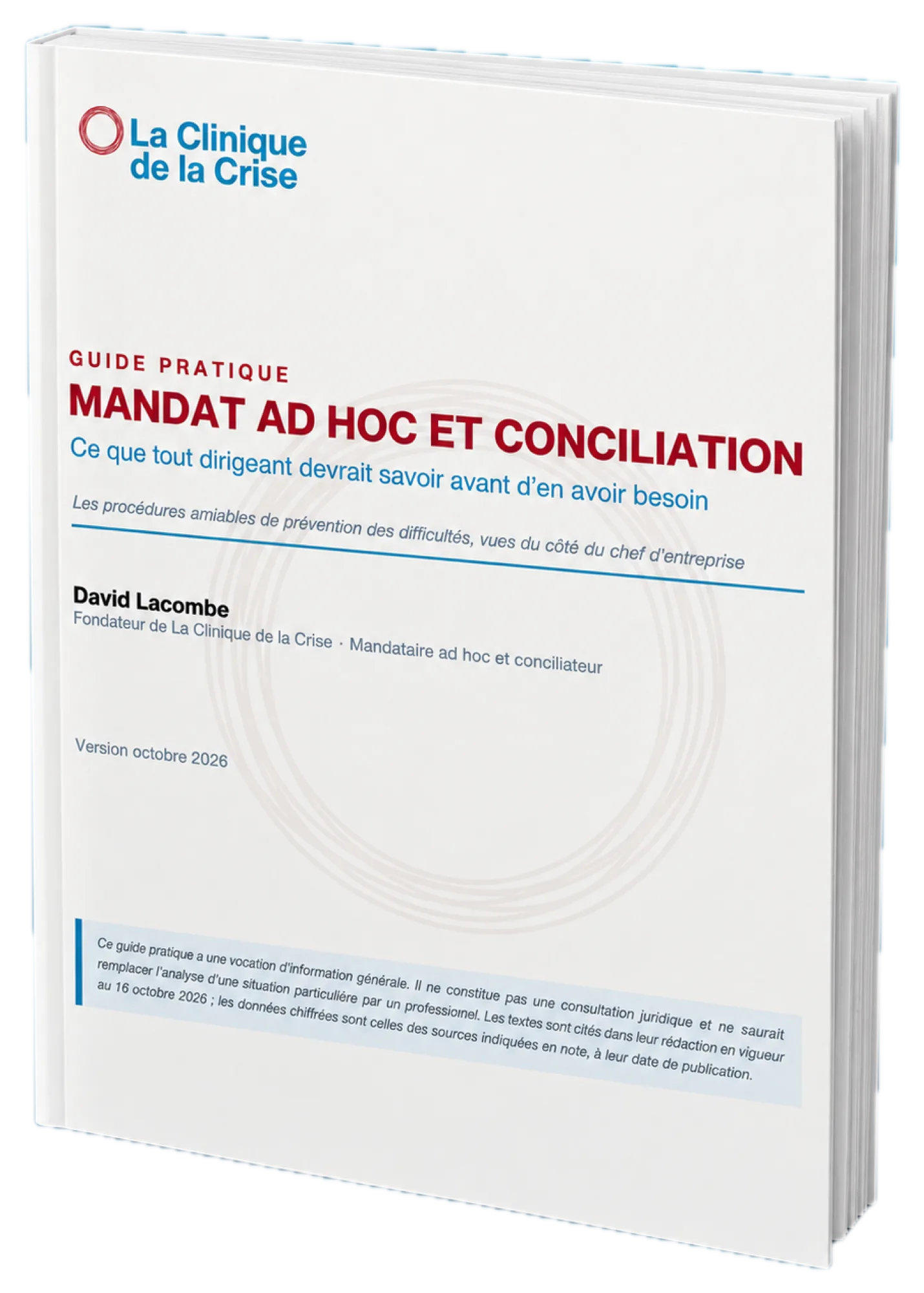 Le guide pratique Mandat ad hoc et conciliation, livret imprimé